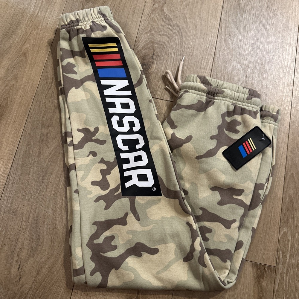 Nascar Joggers Men's Camouflage Fleece Sweatpants Racing Athleisure‎ Medium M